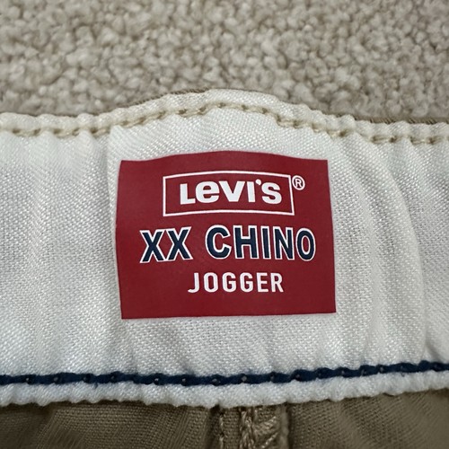 Chino Joggers Levi's XX Para Hombre 3XL Grande y Alto Caqui Marrón Elastizado Cónico - Imagen 8 de 10
