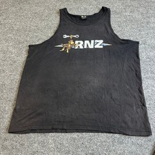RNZ Tank Top Mens Size XL Black Monkey Wrench Graphic Cotton USA Made Sleeveless
