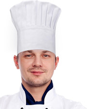 Chef Hat,Adult Adjustable Hook and Loop Tape Chef Cap for Men Women  Cotton
