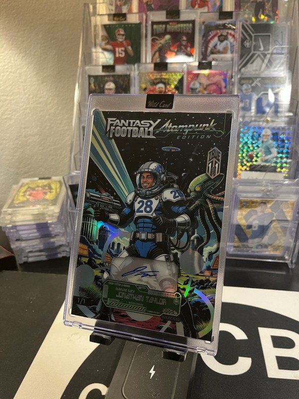Wild Card 2026 Fantasy Football Atompunk Jonathan Taylor True 1/1 Auto Mammoth