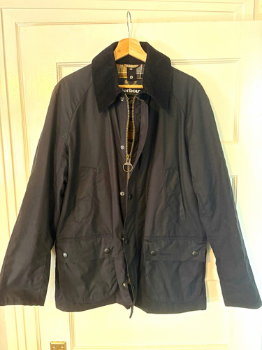 Barbour Ashby Waxed Jacket Men's M Navy