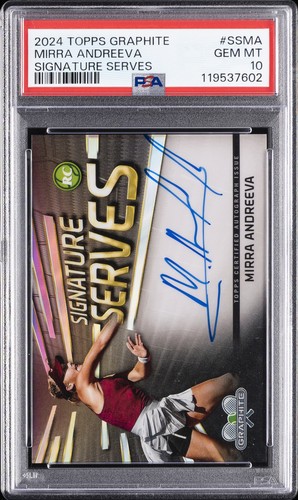 Mirra Andreeva #SS-MA 2024 Topps Graphite Signature Serves card