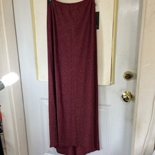 David Meister Metallic Strapless Evening Collection Dress Sz Small Rouge ONS