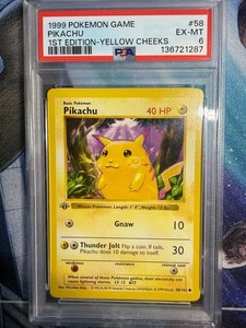 Yellow Cheek Pikachu 1st Edition | eBay