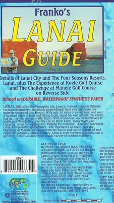 Lanai Hawaii Adventure Guide Franko Maps Waterproof Map