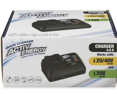 Activ Energy BATTERY CHARGER 4.0A for 20v/40v Batteries Ferrex Cordless ...