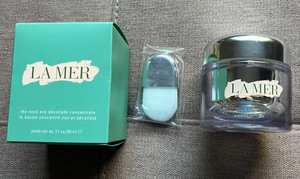 La Mer 1.7 oz EMPTY jar/box/application brush THE NECK AND DECOLLETE CONCENTRATE