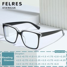 TR90 Anti Blue Light Square Reading Glasses Unisex Simple Presbyopic Glasses New