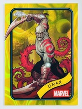 2025 Topps Chrome Marvel #184 DRAX Yellow Lava Refractor