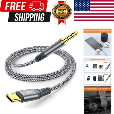 USB C to AUX Audio Jack Cable USB Type C to 3.5mm Headphone Stereo Cord Car