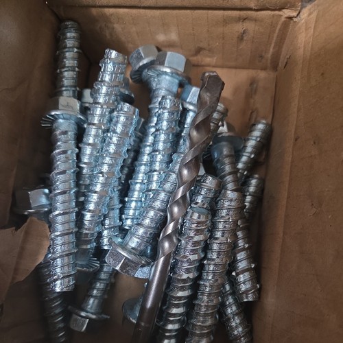 FMhotu 1/2 x 3 25pcs Concrete Screws, Nickel Plated Concrete Screw Drill (21)