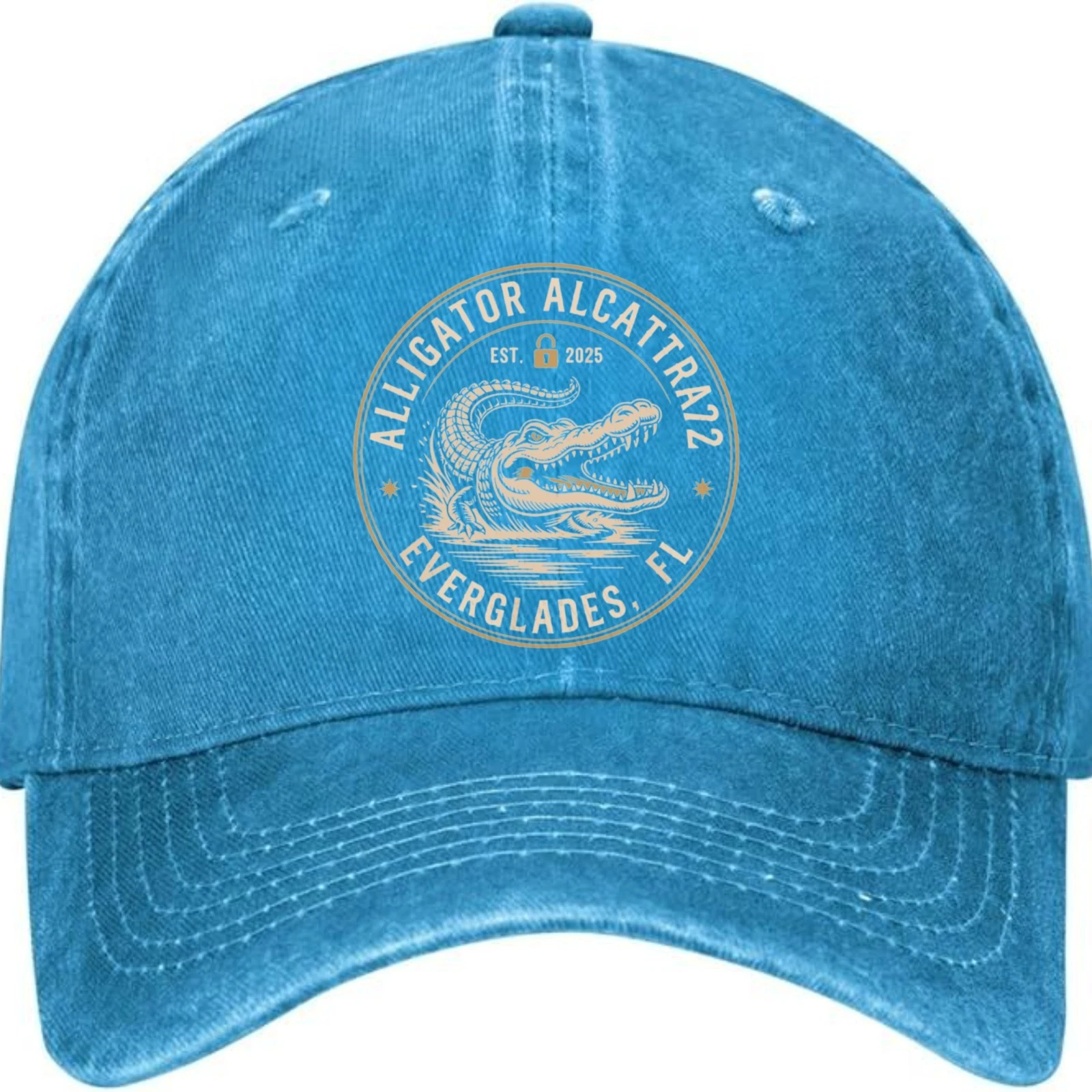 Alligator Alcatraz Everglades Hat – Vintage Florida Gator Patch Baseball Cap