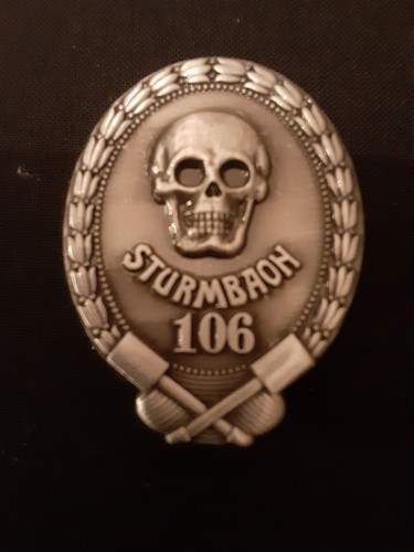 Austrian Hungarian WW1 Sturm BAON (Battalion) 106 REPRODUCTION Kepi Badge
