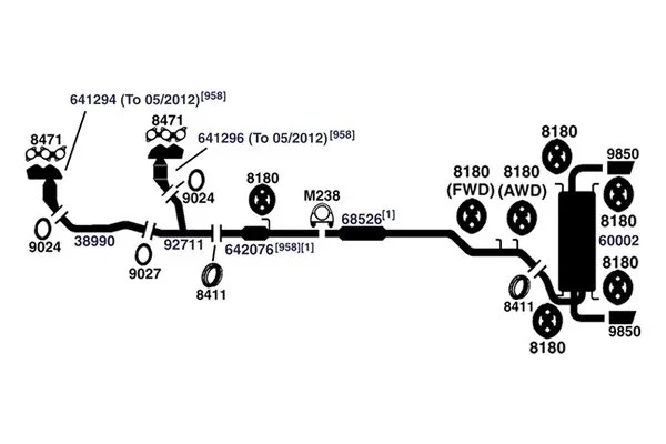 For Toyota Camry 2007-2017 AP Exhaust Exhaust Manifold Gasket - Imagem 3 de 4
