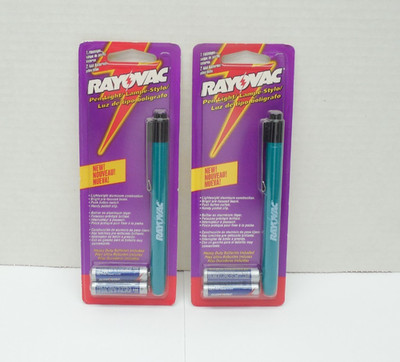Vintage Lot Of 2 Rayovac Compact Penlight V2AAA-BX New