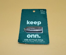 Keep Onn. 64GB USB 3.0 Gray USB-A Flash Drive