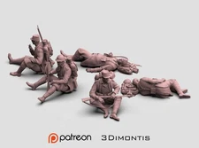 3d Model STL Format Digital ''FRENCH  Soldiers WW1"