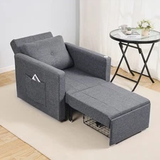 Uimoso Sofa Bed Couch Sleeper Convertible Pull-Out Bed Couch With Side Pockets