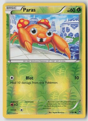 Paras 1/162 - XY - BREAKthrough Reverse Holo - PTCG - LP