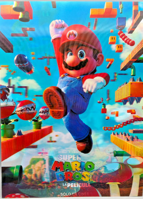 3D-Bild/Effekt-Flip-Super Mario,Luigi,Peach,Toad,Bowser-30x40cm-ohne Rahmen