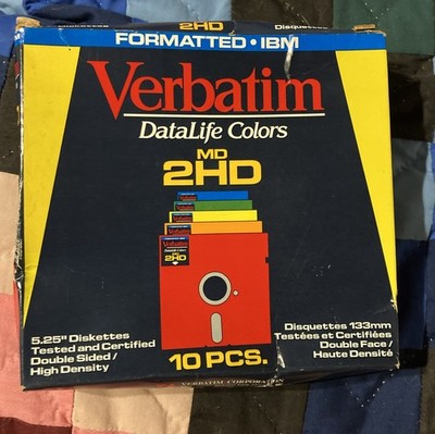 Verbatim Datalife MD 2HD - 5.25'' Diskettes - IBM Formatted - One 10-Pack