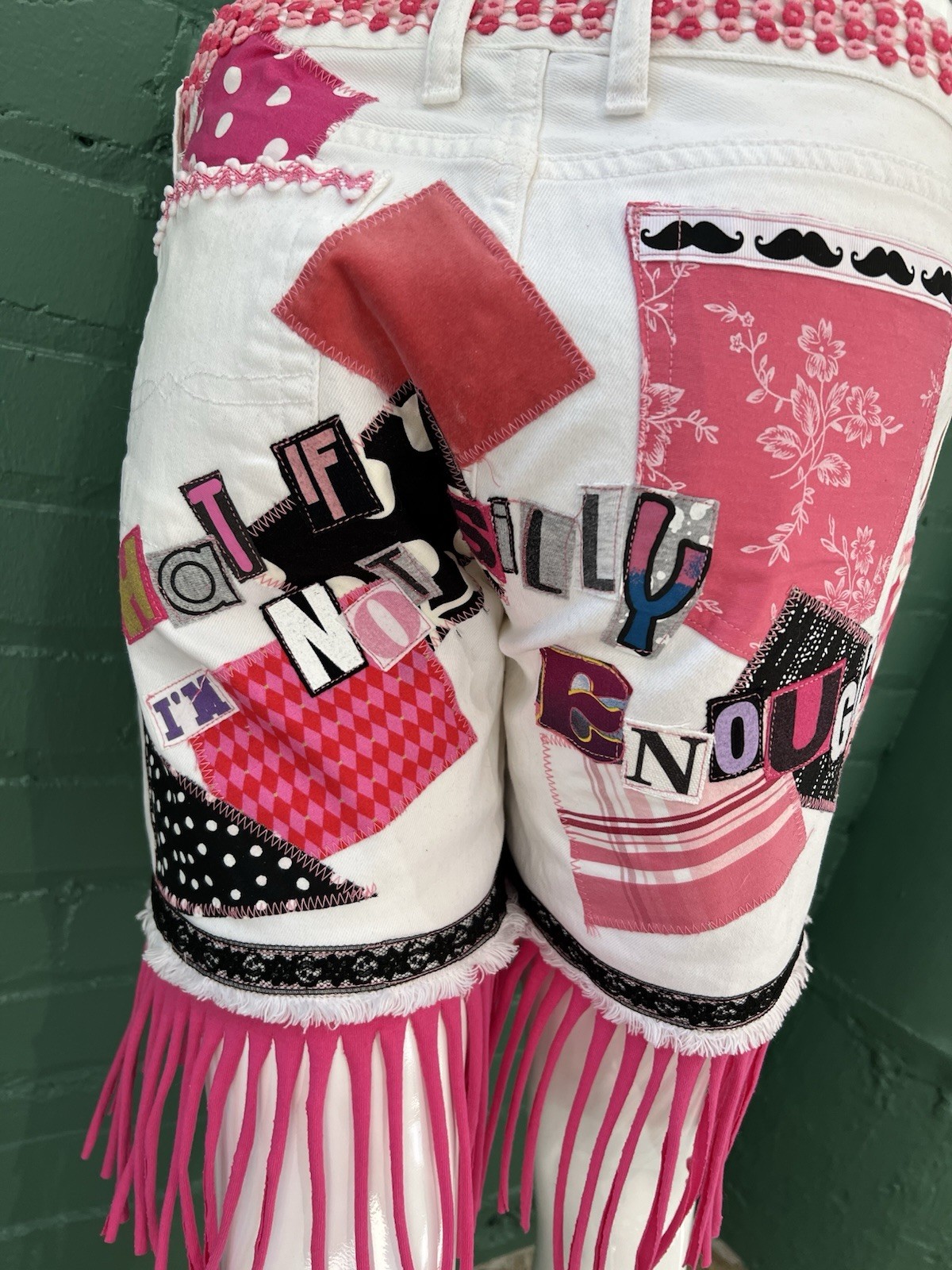 Not Silly Enough Patchwork Upcycled Shorts - image 6