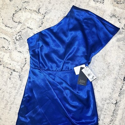 aidan mattox blue cocktail dress Printed Long Dress