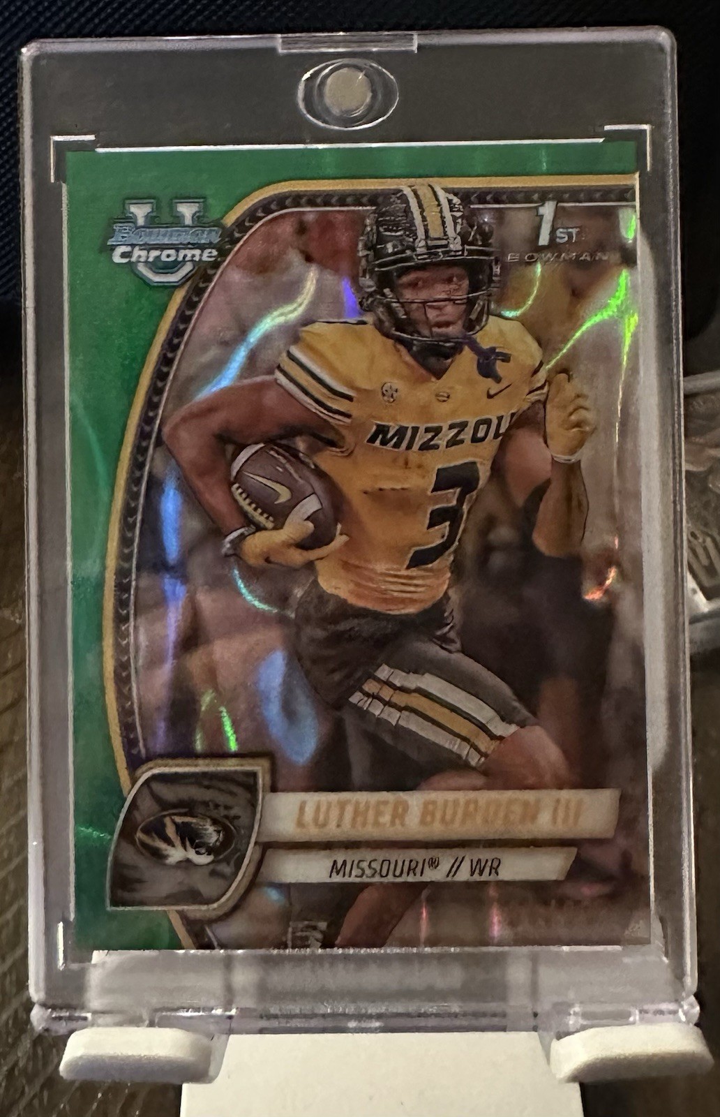 2024 Bowman University Chrome - Luther Burden #123 Green Refractor /99 (RC)