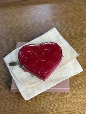 Louis Vuitton Vernis Porte Monnaie Heart Coin Purse and Charm