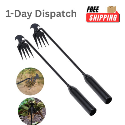Theuzi 2 Pack Weed Puller Tool 4 Teeth Manganese Steel