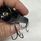 Vintage Creek Chub Plunker Solid Black Wood Fishing Lure W’ Glass Eyes — photo 3