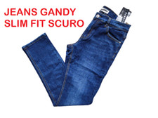 Jeans Uomo Slim Fit Gandy 4 Stagioni Elasticizzato Denim Scuro 44/56