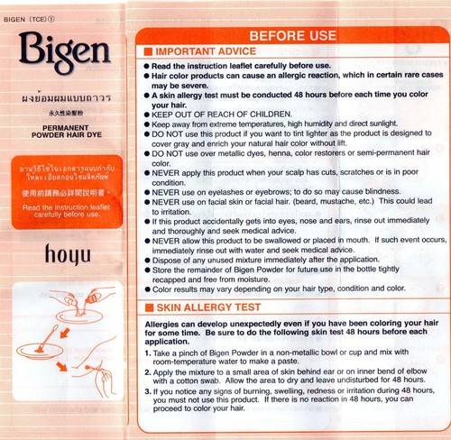 6x Bigen Hair Color Powder Dye Permanent Natural Black No Ammonia 6g. - Picture 8 of 8