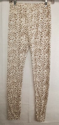 Sweet lovely leggings Womens Brown/Tan Small Cheetah print Stretch Soft.