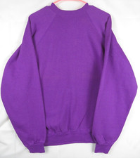 NWOT Vintage TULTEX Maximum Raglan Sweatshirt Mens M Purple Made In USA 90's