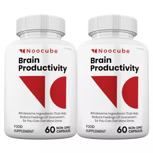 (2 pack) Noocube Brain Productivity Pills, Cognitive & Memory, Premium Formula