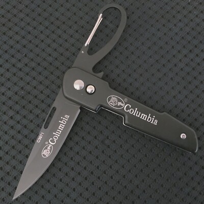 Carabiner Clip Columbia Brand Sharp Folding Knife