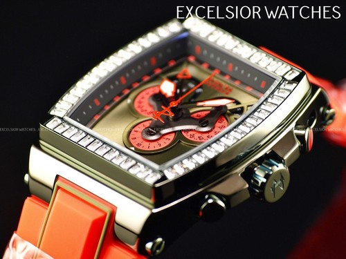 New Invicta 51mm S1 Diablo Swiss Master Calendar Chronograph Orange Green Watch - Picture 4 of 10