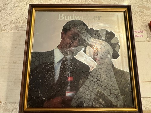 Budweiser Electric Light Up Mirror Sign / Handsome Couple Item No : 102-225 - Picture 10 of 13