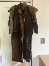 Driza-bone Australian Long Riding Coat Brown Waxed Cotton Size Xs 95 Cm Chesf
