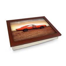 General Lee Car Lap Tray with Cushion, Padded Knee Desk For Dinner and Laptop