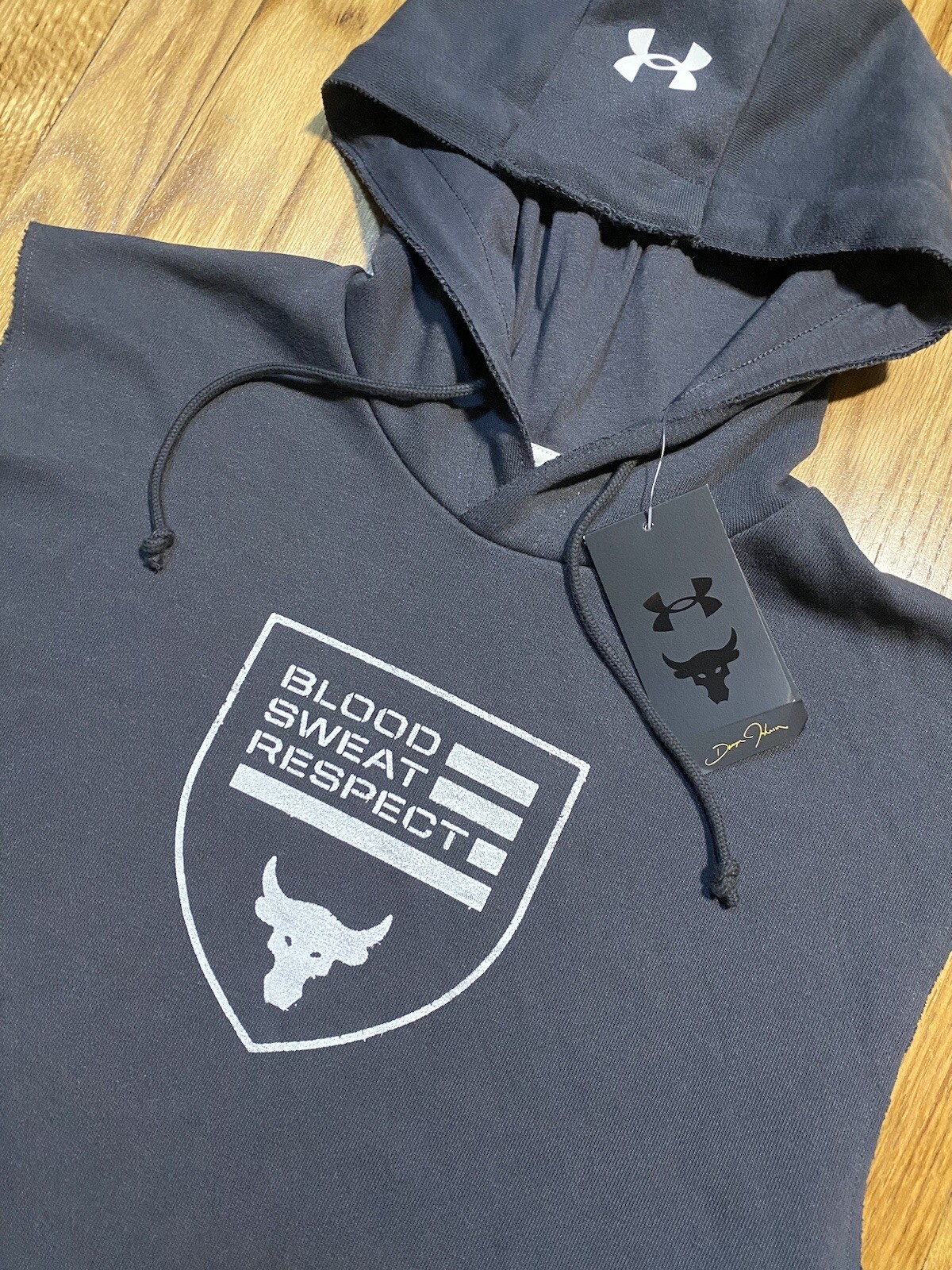 Under Armour Project Rock Heavyweight Sleeveless Hoodie Men’s Sz M New