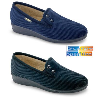 TIGLIO PANTOFOLE CIABATTE DONNA INVERNALI 2591 GRIGIO (numeric_35) : Amazon.it: Moda