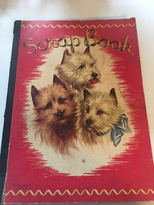 Vintage Scrap Book filled with Vintage Newspaper/Magazine Clippings