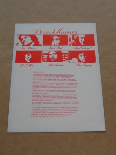 Procol Harum - lot of 2 Brighton Concert Flyers (1973 & 1976) - Picture 3 of 3