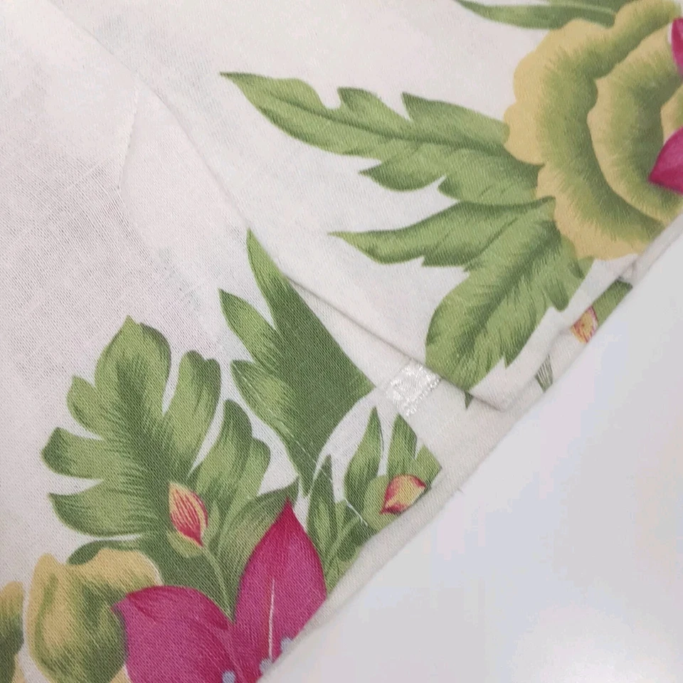 Falda Hawaiana PEARL HEAD BAY Talla 8 Mezcla de Lino Floral Tropical Foto 3 de 4