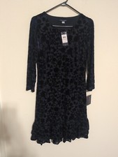 Tommy Hilfiger Women's Dress Size 10 Black/Navy New With Tags $139 MSRP