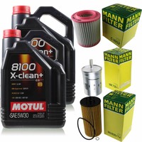 Mann Inspektionspaket 10L Motul 8100 X-Clean+ 5W-30 FüR Audi A8 4.2 Quattro 3.7