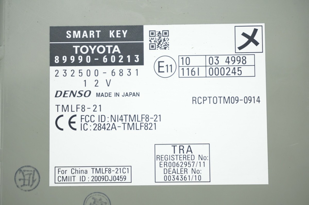 Lexus GX460 Smart Key Computer 89990-60213 2013-2015 OEM | eBay