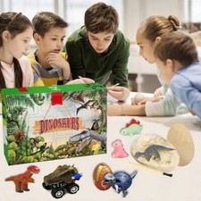 Calendario Dell'Avvento Dinosauro Figurina 24 Giocattolo Uovo Magico Auto Dino
